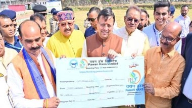 India News | Uttarakhand CM Dhami Launches Dehradun-Almora Helicopter Service, Inaugurates Passenger Terminal Building