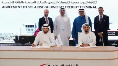 World News | Etihad Rail, Emerge Sign Solar Power Deal at Global Rail 2024