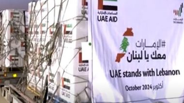 World News | UAE Delivers Additional Aid to Lebanon with 9th Flight Carrying 37 Tonnes of Provisions for Children, Women