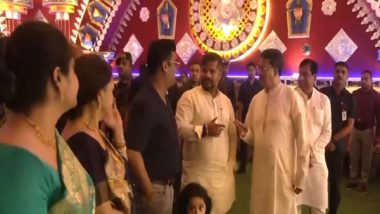 India News | Tripura CM Manik Saha Visits Durga Puja Pandals on Maha Asthami