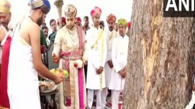 India News | Mysuru Dasara: Titular King Yaduveer Performs Vijaya Dasami Puja; Ancient Wrestling Organised at Mysuru Palace