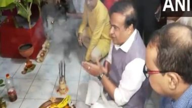 India News | Assam CM Sarma Visits Durga Puja Pandal of Guwahati University