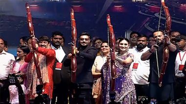 Entertainment News | Dussehra Celebrations: Ajay Devgn, Kareena Kapoor, Rohit Shetty Perform Ravana Dahan at Red Fort