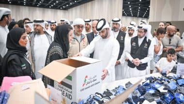 World News | Mansoor Bin Mohammed Visits UAE's Lebanon Relief Centre at Expo City Dubai