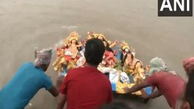 India News | Idols of Goddess Durga Immersed in Various Parts of Country Marking End of Durga Puja Festivities