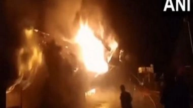 India News | Fire Breaks out at Tulail Market in J-K's Bandipora