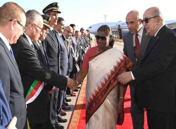 World News | President Murmu Arrives in Algiers on First-leg of Her 3-nation Visit
