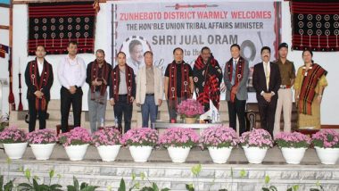 India News | Union Minister Jual Oram Reviews Progress of Schemes, Key Initiatives in Nagaland's Zunheboto