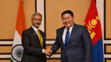 World News | EAM Jaishankar Meets Mongolian PM on Sidelines of SCO Summit in Pakistan