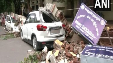 India News | Andhra Pradesh: 5 Vehicles Damaged in Vijayawada Women's Hostel Wall Collapse