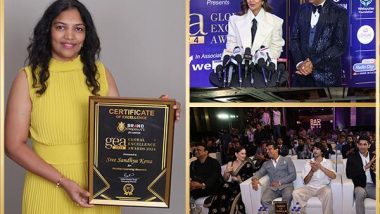 Business News | Sree Sandhya Kona Honored with Machine Learning Maverick Award at the Global Excellence Awards 2024