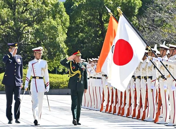 World News | Indian Army Chief Pays Tribute to Martyrs of JSDF in Japan, Holds Talks to Enhance Defence Ties