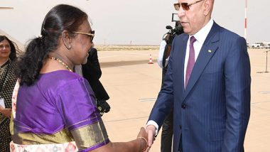 World News | President Murmu Accorded Ceremonial Welcome in Mauritania, Received by President Ghazouani