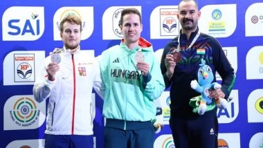 Sports News | Akhil Sheoran Wins Bronze in Men's 3P, Ganemat Shoots National Record in ISSF World Cup Final