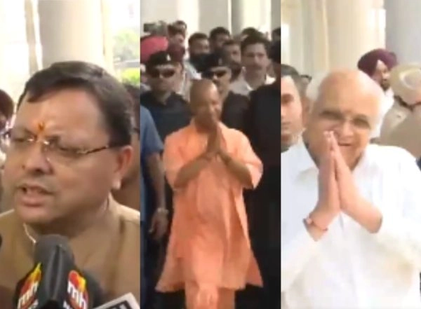 India News | Haryana: Several BJP CM's Arrive in Chandigarh Ahead of Nayab Saini's Oath-taking Ceremony