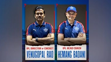 Sports News | Delhi Capitals Announce Hemang Badani as Head Coach, Venugopal Rao Appointed Director of Cricket