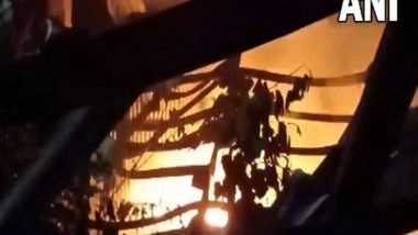 India News | Fire at Warehouse in Gujarat's Bhavnagar