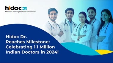 Business News | Hidoc Dr Reaches Milestone: Celebrating 1.1 Million Indian Doctors in 2024