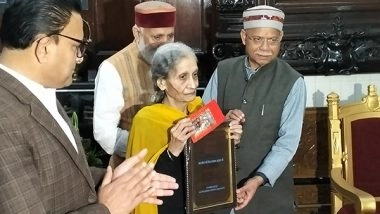 India News | Nirmal Thakur Receives Inaugural Sapta Sindhu Lifetime Award from Himachal Pradesh Governor