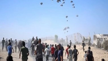 World News | 'Birds of Goodness' Executes 53rd Humanitarian Aid Airdrop in Gaza