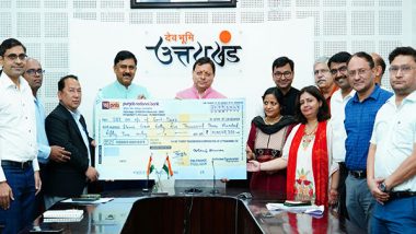 India News | Pitkul Hands Cheque Worth Rs 11 Crore to CM Pushkar Singh Dhami