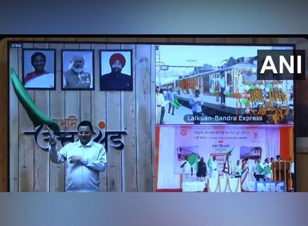 India News | Uttarakhand CM Dhami Flags off Lalkuan-Bandra Superfast Train