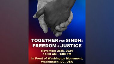 World News | Sindhi Foundation to Honour Sacrifices of Sindhi Activists in Washington