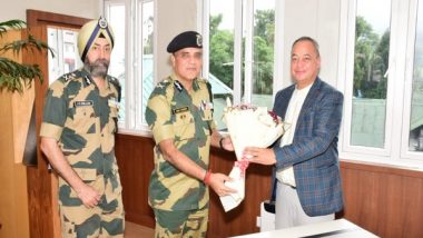 India News | BSF Eastern Command ADG Visits Meghalaya to Review Security Scenario at India-Bangladesh Border