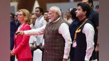 Business News | PM Narendra Modi Calls for India's Leadership in 6G, Ethical AI and Data Privacy at India Mobile Congress 2024