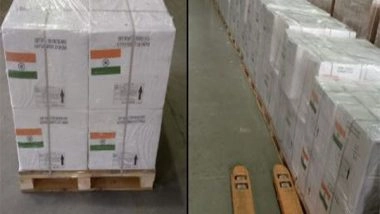 World News | India Sends Humanitarian Aid to Palestine; Consignment Comprises 30 Tons of Essential Items