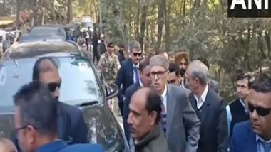 India News | J&K CM Omar Abdullah Visits Family of Terror Attack Victim, Deputy CM Pledges Strong Action Against Terrorism