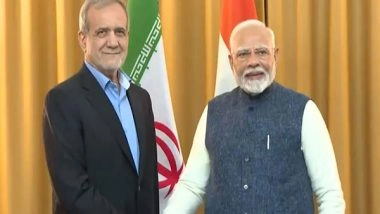 World News | PM Modi Meets Iran President on Sidelines of BRICS Summit