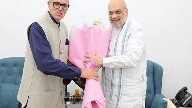 India News | J-K CM Omar Abdullah Meets Union Home Minister Amit Shah in Delhi