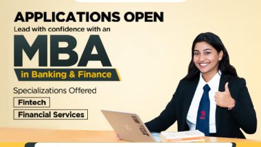 Business News | Shape Your Future in Banking and Finance : SSBF Opens Applications for Its Renowned MBA Programme in Banking and Finance Via SNAP