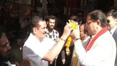 India News | Uttarakhand CM Dhami Offers Prayers at Dhari Devi Temple in Pauri Garhwal