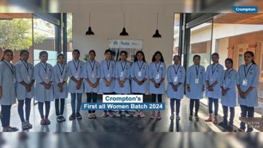 Business News | Crompton Takes a Step Towards Gender Equality by Launching Its All-women Electrician Training Program in Maharashtra