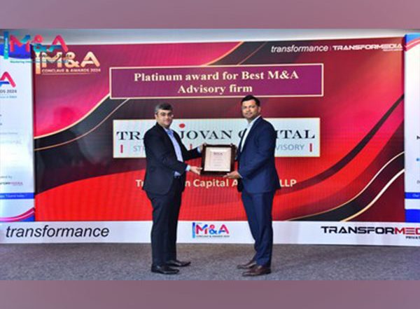Business News | Transjovan Capital Recognized as 'Best M&A Advisory Firm' in India for 2024