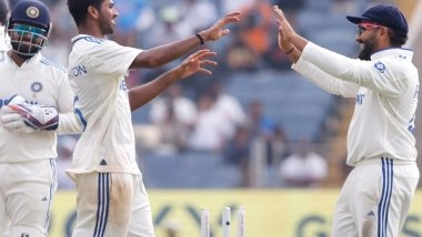Sports News | Indian Offspinner Sundar Reflects on Pune's Pitch After Day 01 of 2nd Test Against NZ