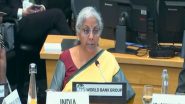 Business News | G-20 Should Adopt a Balanced Approach Between Development Priorities and Climate Action: FM Sitharaman