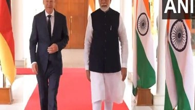 World News | German Chancellor Olaf Scholz Meets Prime Minister Narendra Modi in Delhi