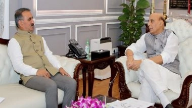 India News | CM Sukhvinder Singh Sukhu Calls on Defence Minister Rajnath Singh to Discuss Issues Related to Border and Road Infrastructure