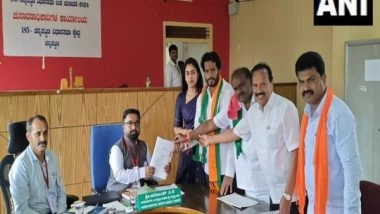 India News | NDA Candidate Nikhil Kumaraswamy Files Nominations for State Assembly Polls