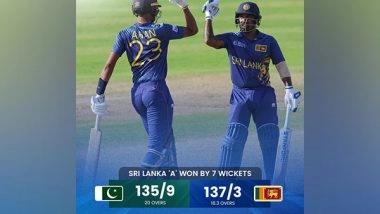 Sports News | ACC Emerging Teams Asia Cup: Sri Lanka A Knock Defending Champion Pakistan A out of Race for Final