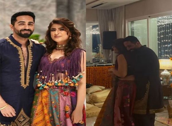 Entertainment News |  Ayushmann, Tahira's Romantic Dance to 'Maan Meri Jaan' Song at Diwali Bash Leave Fans in Awe