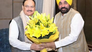 India News | CM Bhagwant Mann Meets JP Nadda, Centre Assures 'uninterrupted Supply' of DAP for Punjab Farmers