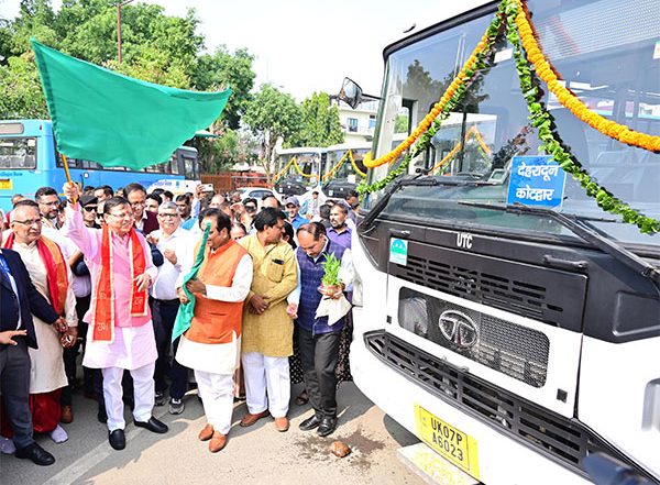 India News | Uttarakhand CM Dhami Flags off New BS-06 Model Buses Added to State Transport Corporation Fleet