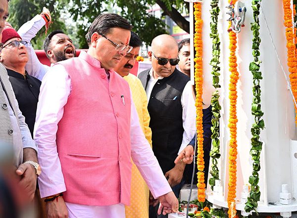India News | Uttarakhand: CM Dhami Installs 66-feet-high National Flag at Dehradun Under Smart City Project