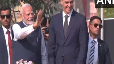 World News | PM Modi and Spain's PM Sanchez Hold Roadshow in Vadodara Ahead of Tata-Airbus Aircraft Assembly Facility Inauguration