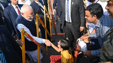 World News | PM Modi and Spanish President Pedro Sanchez Pause Vadodara Roadshow to Meet Differently-abled Student and Artist Diya Gosai