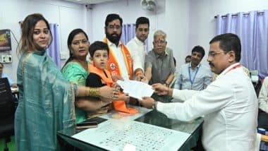 India News | Maharashtra Polls: CM Eknath Shinde Files Nomination from Kopri-Pachpakhadi Assembly Constituency